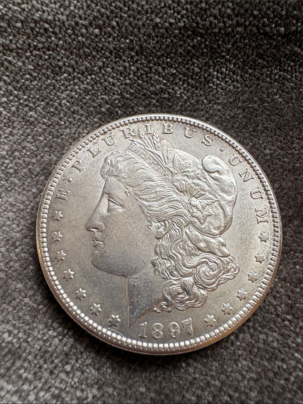 1897 Silver Morgan Dollar - Classic Silver Tone